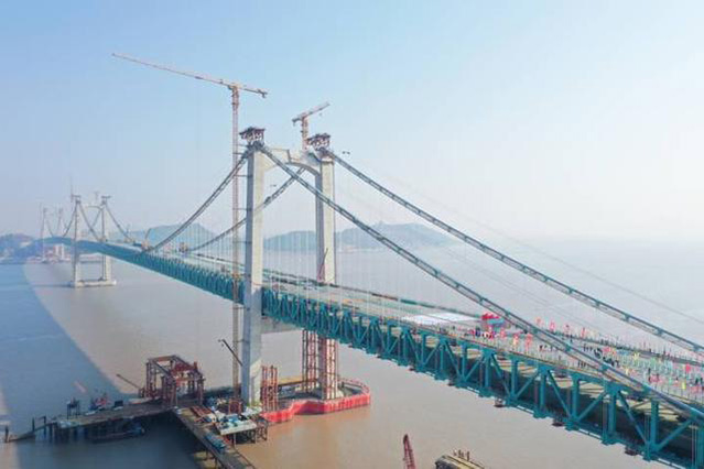 温州瓯江北口大桥主桥合龙 三个世界级首创